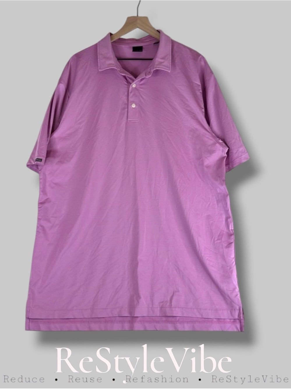 DUNNING GOLF Men’s Size XXL Shirt Polo Golf Short Sleeve Striped Stretch